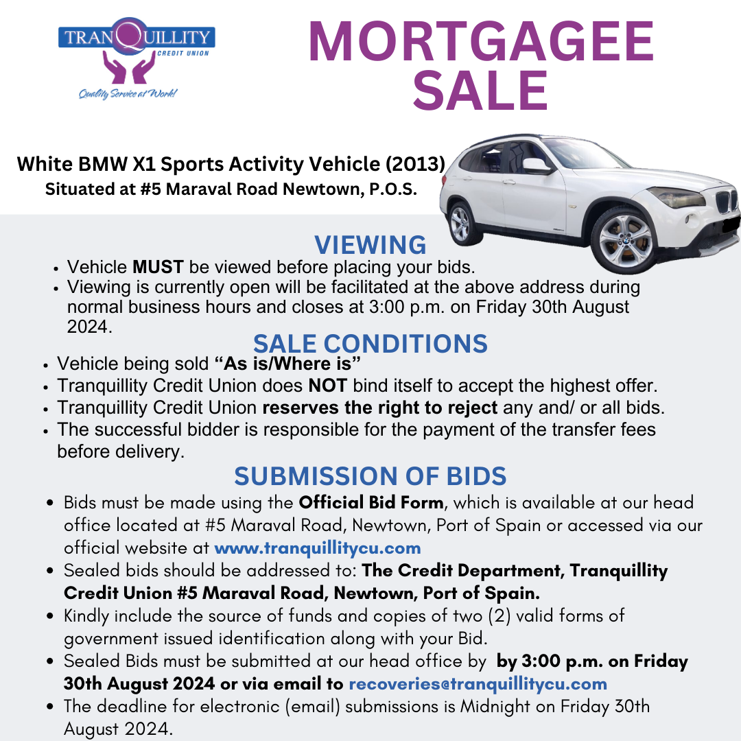 Vehicle-for-Sale-by-Mortgagee-WHITE-BMW-X1-SPORT-ACTIVITY-VEHICLE